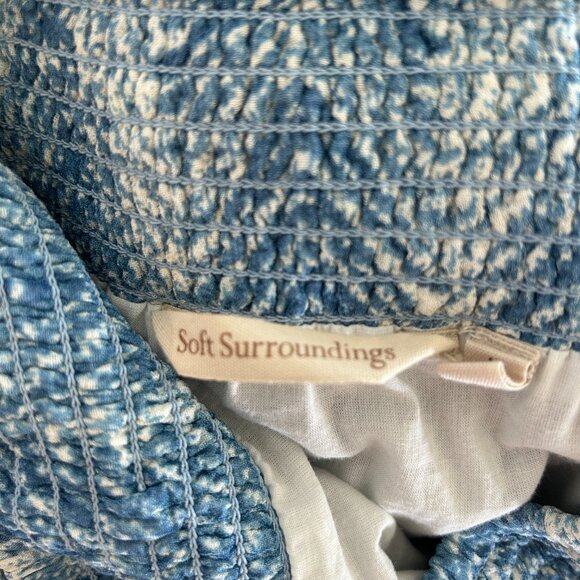 Soft Surroundings Skirt L Blue Maxi Embroidered Peasant Gypsy Festival - Picture 9 of 11